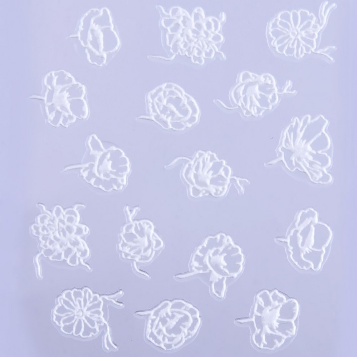 Naklejki biżuteryjne 5D samoprzylepne wypukłe akrylowe kwiaty Z-D3062