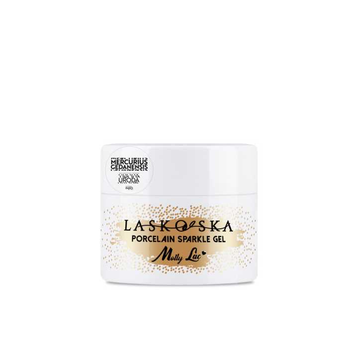 Żel budujący do paznokci Porcelain Sparkle Gel Laskovska natural pink MollyLac 15g