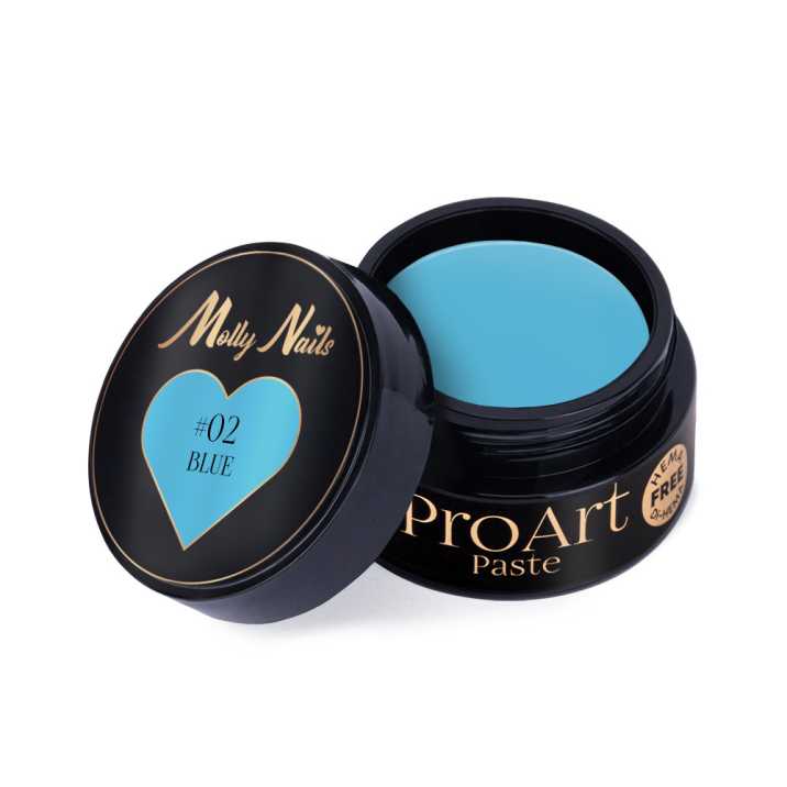 Pasta do zdobień ProArt Paste Molly Nails Blue HEMA/Di-HEMA Free 5g Nr 2