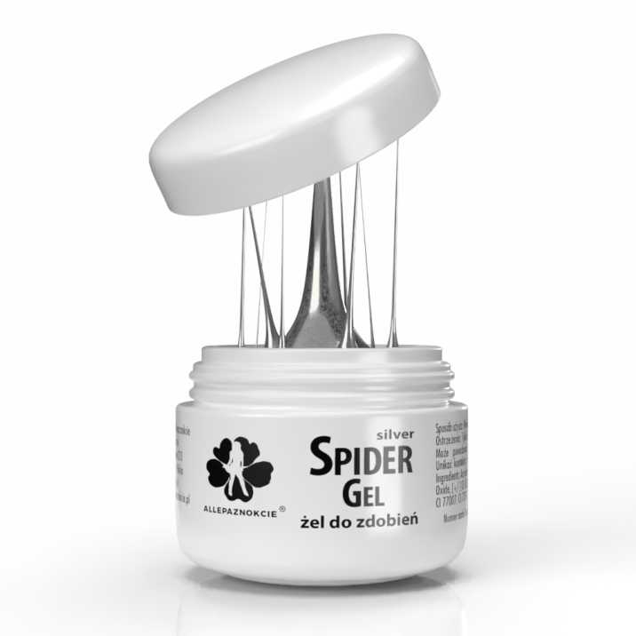 Spider Gel - precision gel for decorations - Silver/ Silver 3 ml