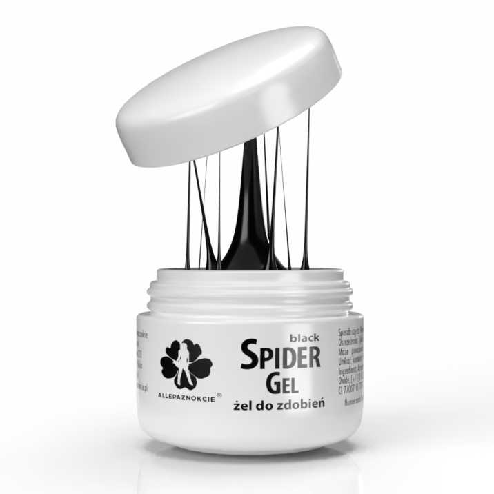 Spider Gel - Gel d'embellissement de précision - Noir/Noir 3 ml