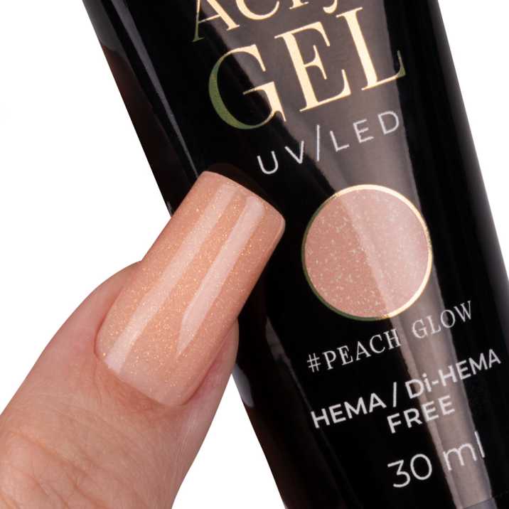 Akrylożel do paznokci Acrylgel Molly Nails Peach Glow HEMA/Di-HEMA Free 30ml