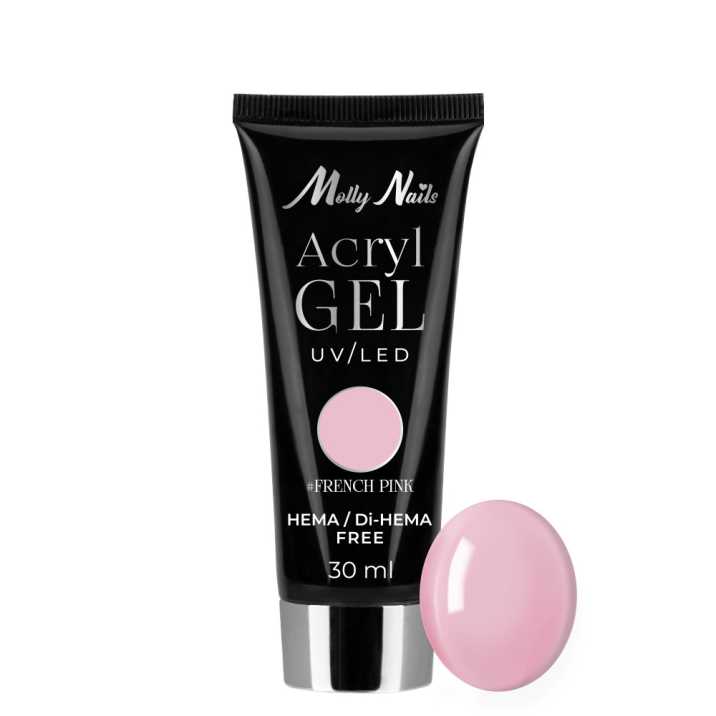 Acrylgel LED/UV Molly Nails akrylożel budujący HEMA/Di-HEMA free French Pink 30ml