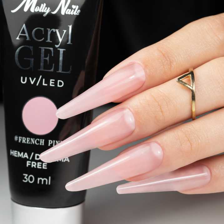 Acrylgel LED/UV Molly Nails akrylożel budujący HEMA/Di-HEMA free French Pink 30ml