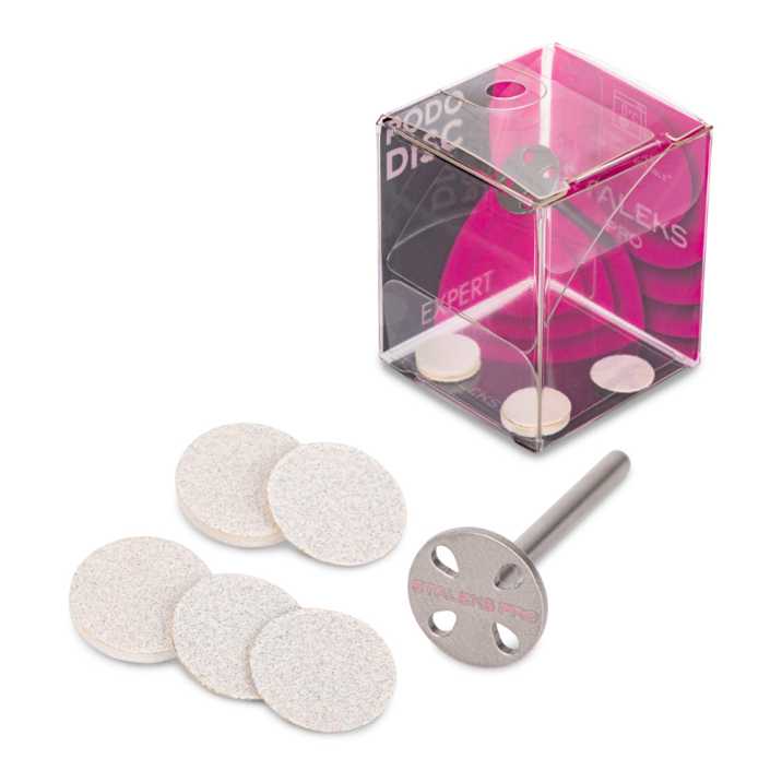 Dysk tarcza do pedicure Pododisk zestaw trzpień dysk + nakładki tarcze wymienne PDset-10 Staleks Pro XS 10mm