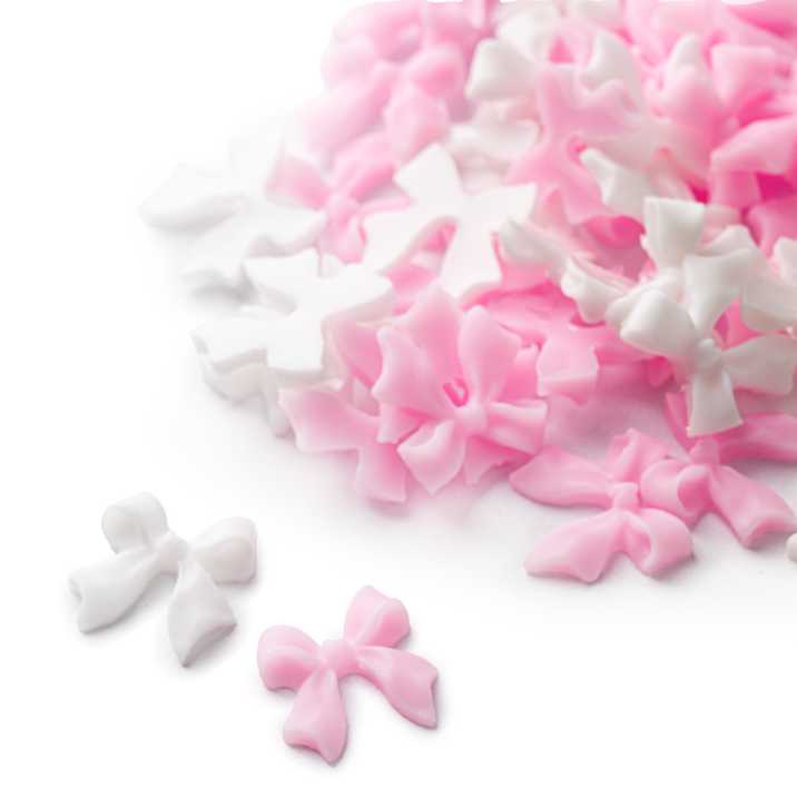 Ozdoby do paznokci kokardki 3D MollyLac 50 szt