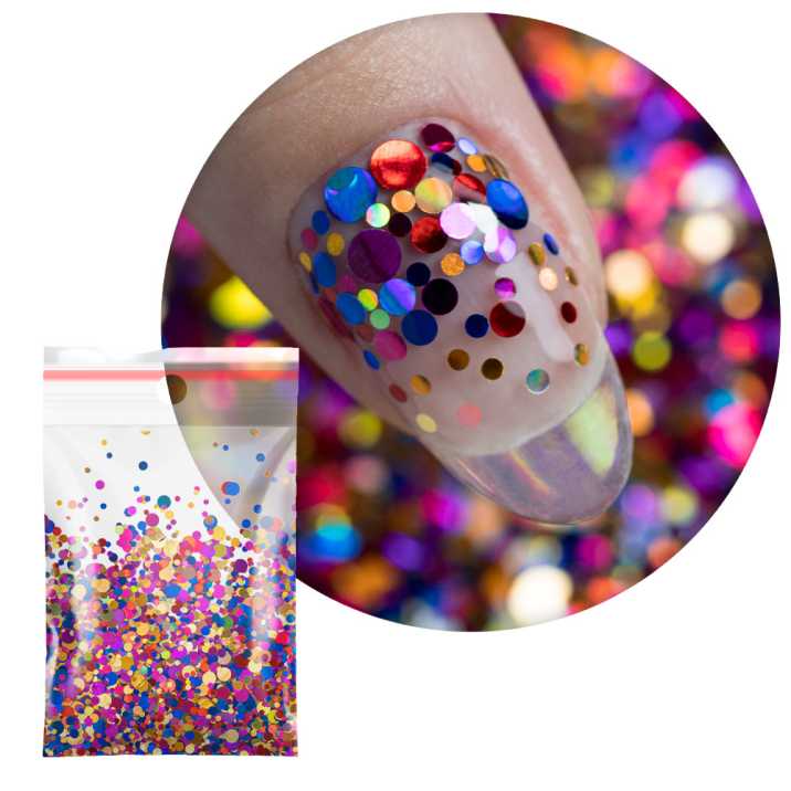 Pop-Up! Piegi Confetti Dropsy Kropki Kółeczka Princess Nails do zdobienia paznokci Nr 6 20g