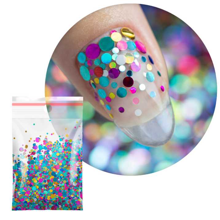 Pop-Up! Piegi Confetti Dropsy Kropki Kółeczka Princess Nails do zdobienia paznokci Nr 7 20g