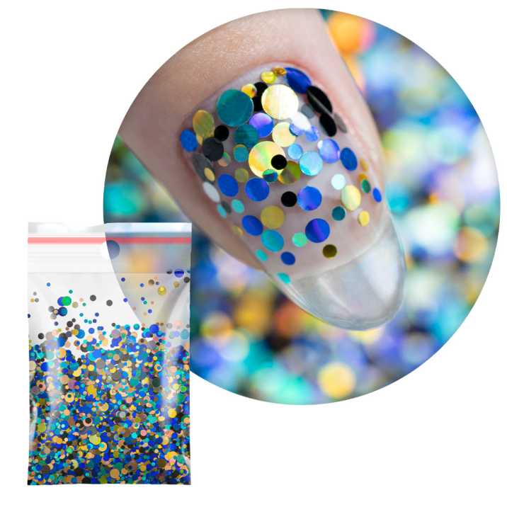 Pop-Up! Piegi Confetti Dropsy Kropki Kółeczka Princess Nails do zdobienia paznokci Nr 10 20g