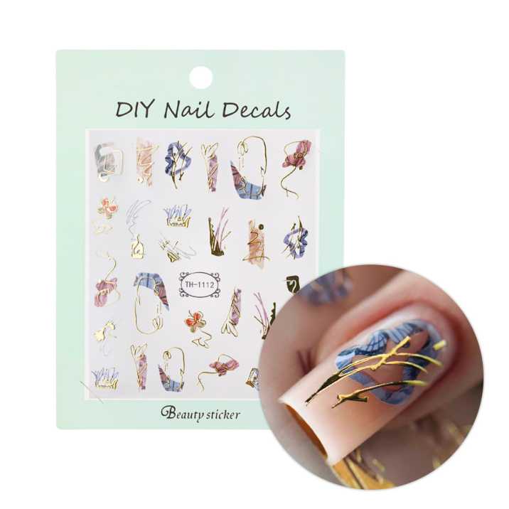 Naklejki do paznokci samoprzylepne wzory TH-1112