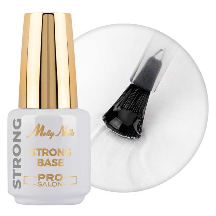 Baza hybrydowa Strong Base Pro Salon Molly Nails HEMA/Di-HEMA Free Clear 15g