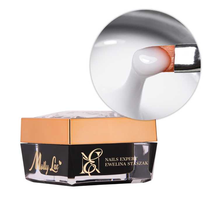 Samopoziomujący mleczny żel budujący self-leveling builder gel LED/UV Freeze Easy MollyLac by Ewelina Staszak HEMA Free 15g