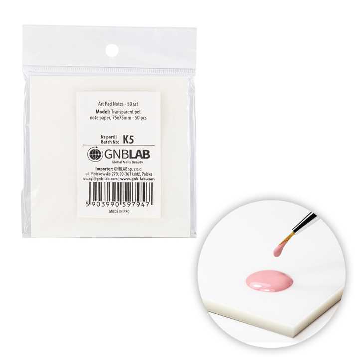 Bloczek z laminowanymi karteczkami do mieszania kolorów 50szt