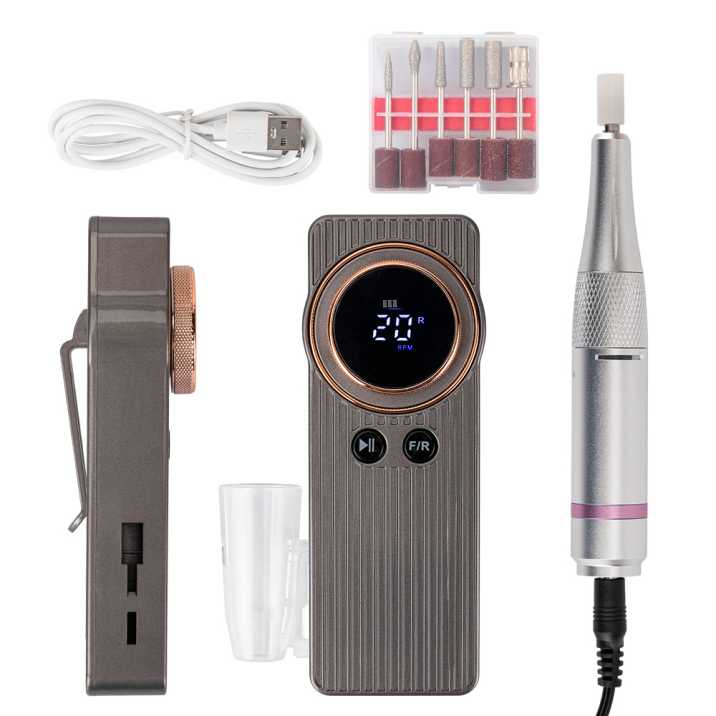 Frezarka do paznokci 50W do manicure pedicure szara 108 35 000 obrotów