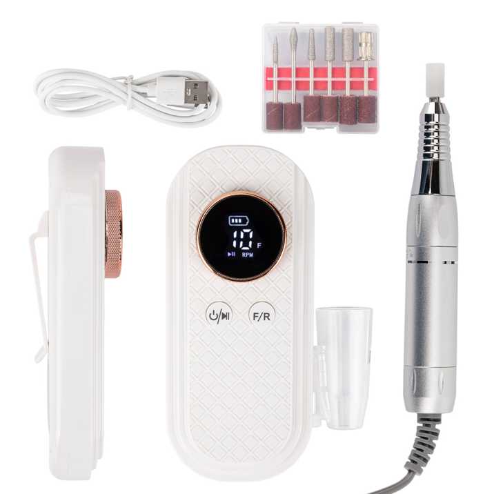 Frezarka do paznokci 50W do manicure pedicure biała 111 35 000 obrotów