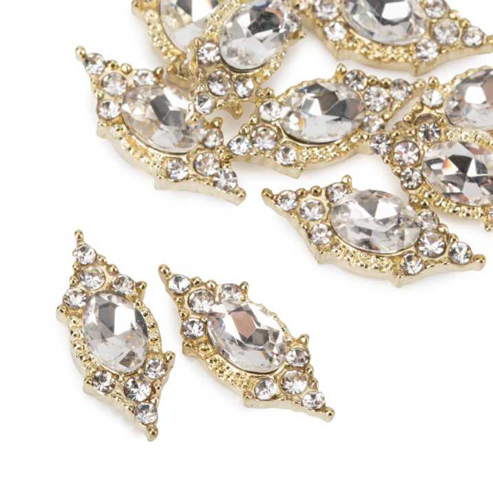 Ozdoby do paznokci kryształki 3D Molly Nails Nr 1 10 szt