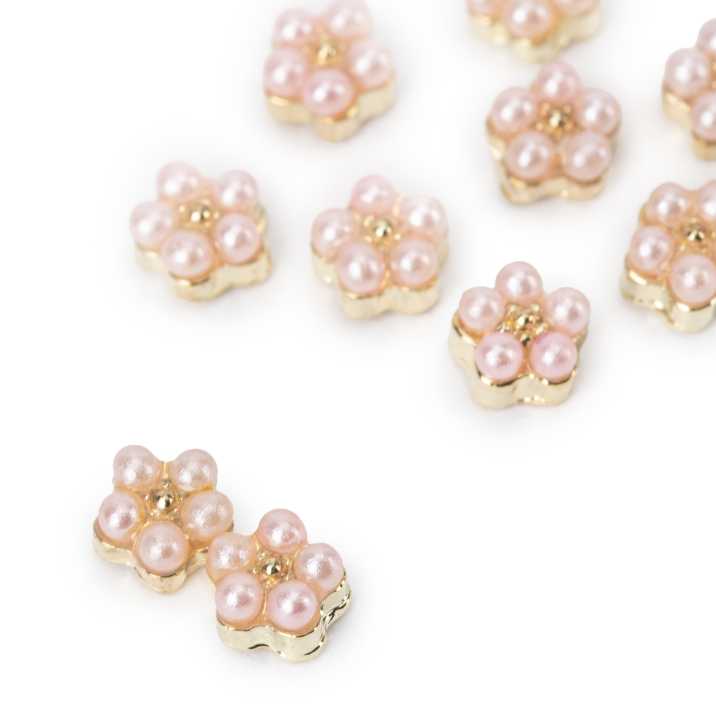 Ozdoby do paznokci kwiatki perłowe 3D Molly Nails Nr 2 10 szt