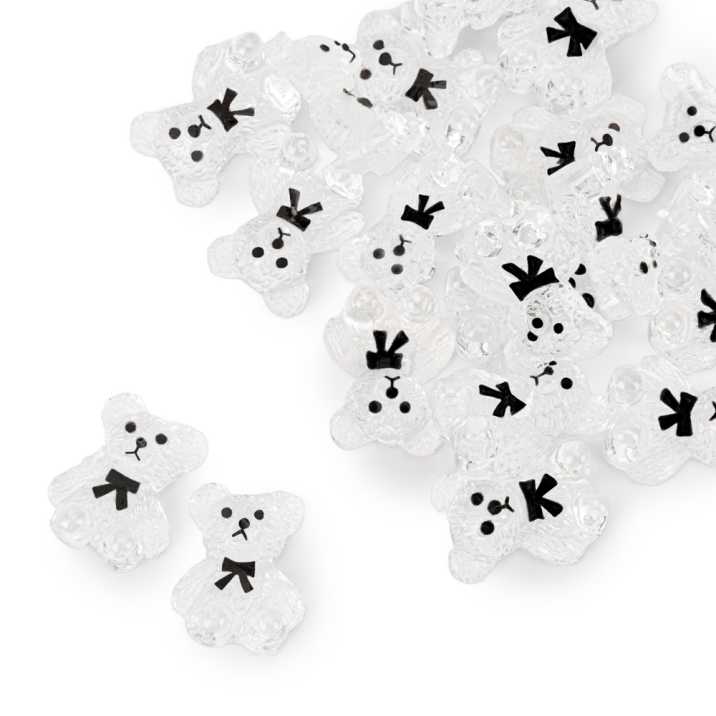 Ozdoby do paznokci misie 3D Molly Nails clear 20 szt