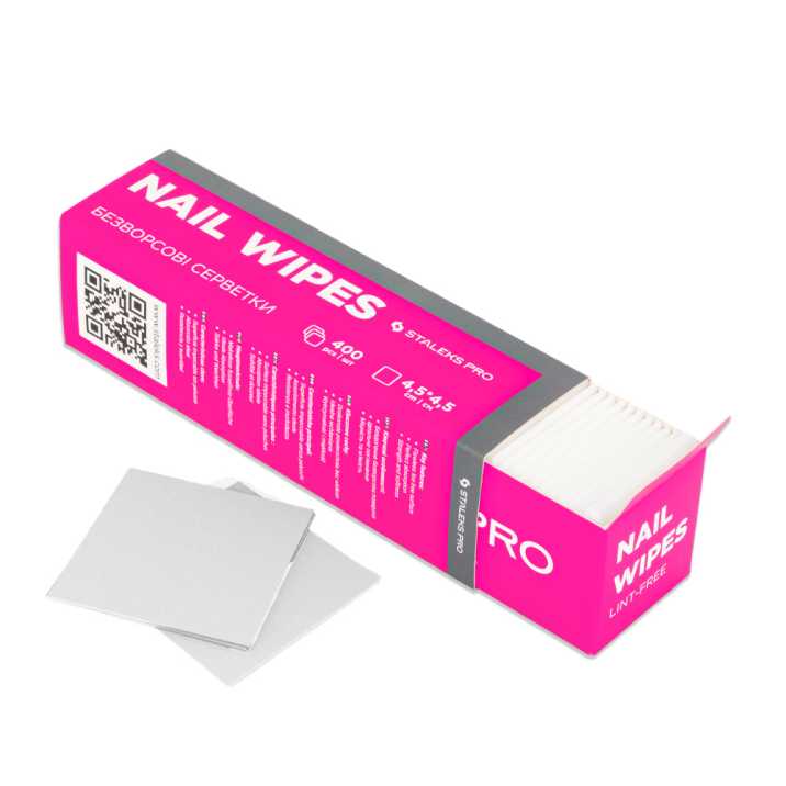 Waciki bezpyłowe do paznokci Staleks Smart białe 400 szt