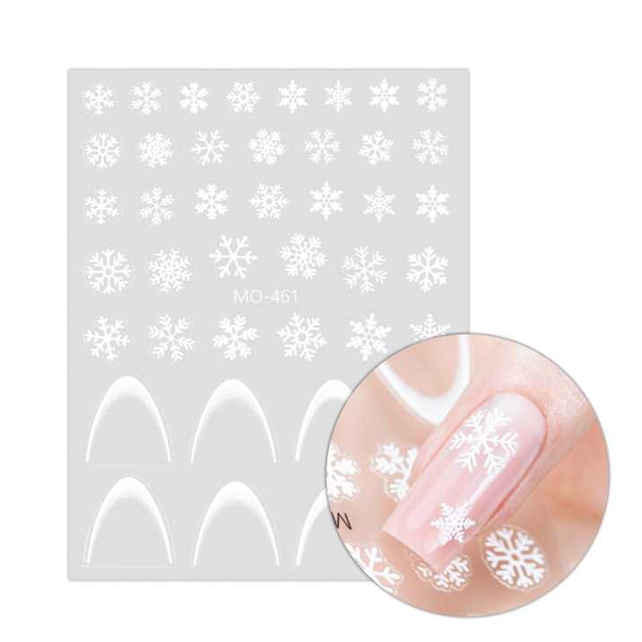 Naklejki do paznokci samoprzylepne świąteczne/ French/ Francuska linia uśmiechu Molly Nails MO-461