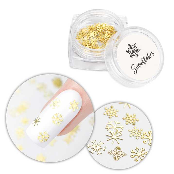 Ozdoby do paznokci Snowflakes świąteczne śnieżynki słoiczek
