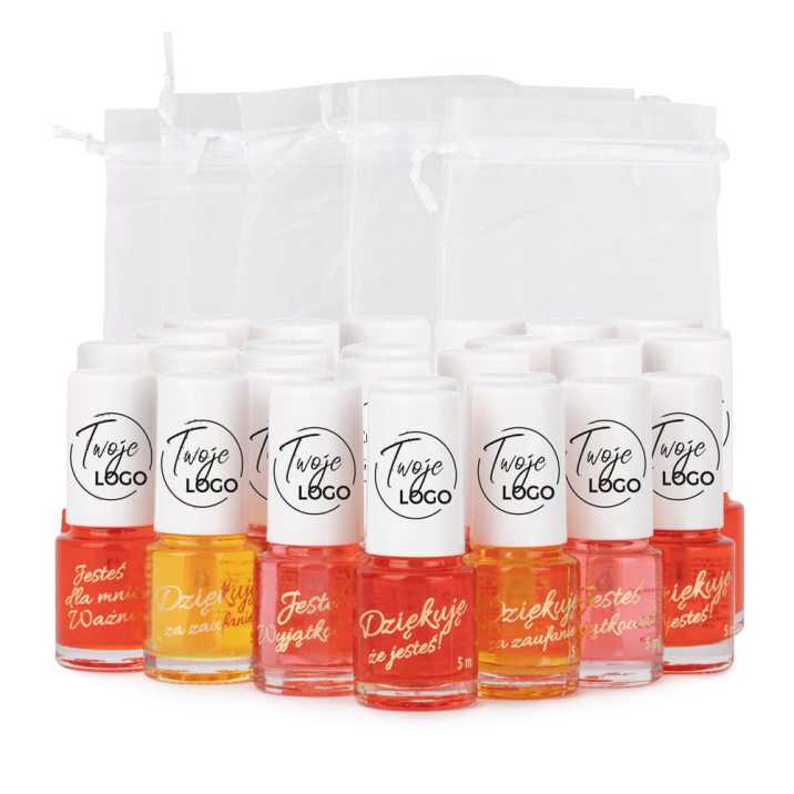 Pakiet oliwek okazjonalnych zapachowych z życzeniami, woreczkami i własnym logo 100 szt 5 ml