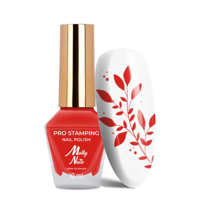 Lakier do stempli i stampingu Molly Nails PRO Stamping Red Nr 11 10ml