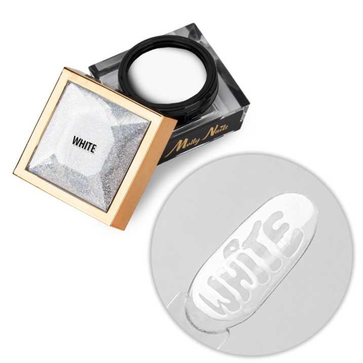 Creative Flow Color Gel - kreatywny NailArt żel do efektu topniejących wzorów Molly Nails White HEMA/Di-HEMA free 5g