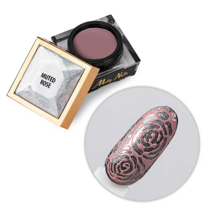 Creative Flow Color Gel - kreatywny NailArt żel do efektu topniejących wzorów Molly Nails Muted Rose HEMA/Di-HEMA free 5g