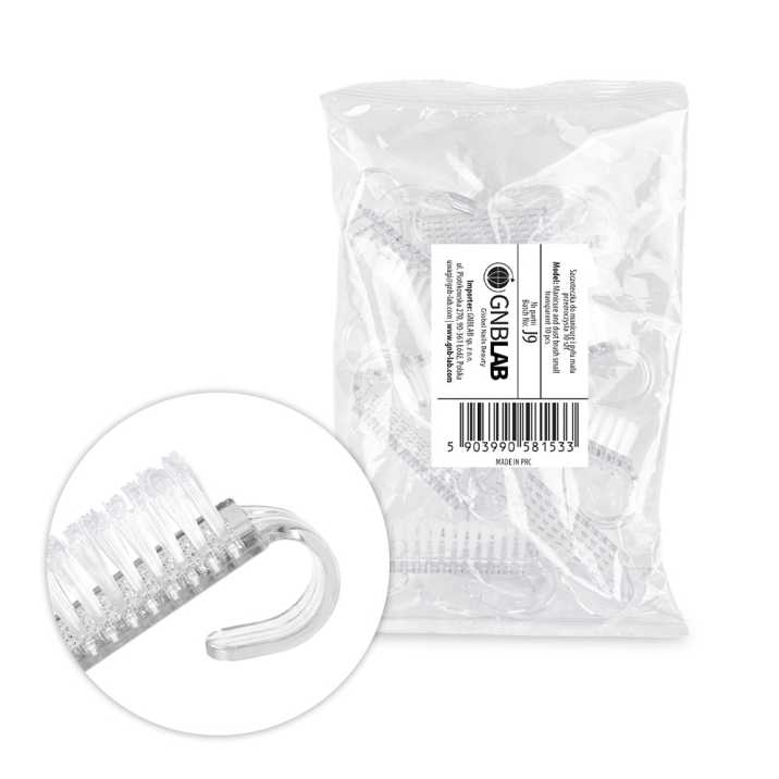 Szczoteczka do manicure i pyłu mała przezroczysta 10 sztuk