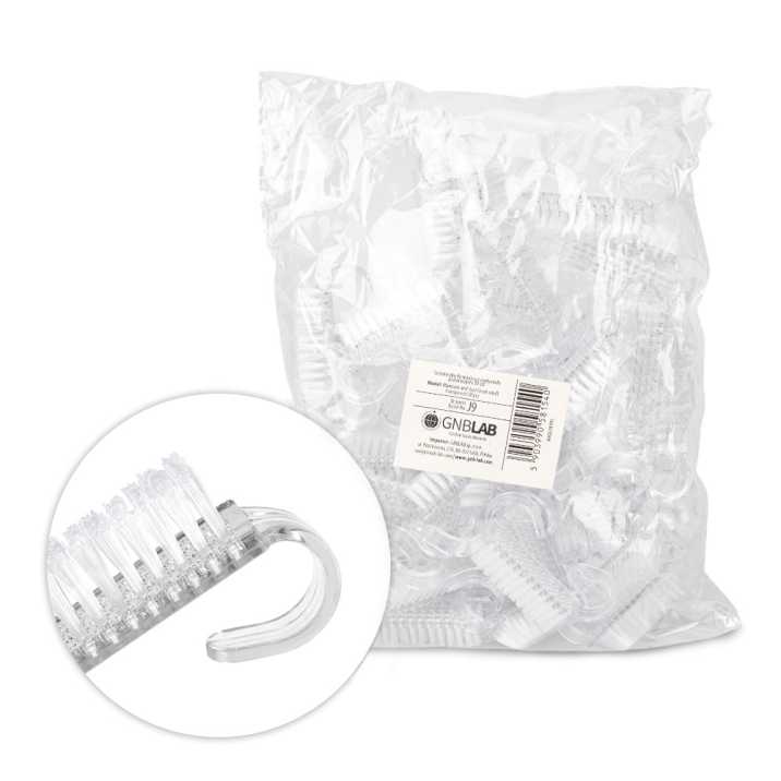 Szczoteczka do manicure i pyłu mała przezroczysta 50 sztuk