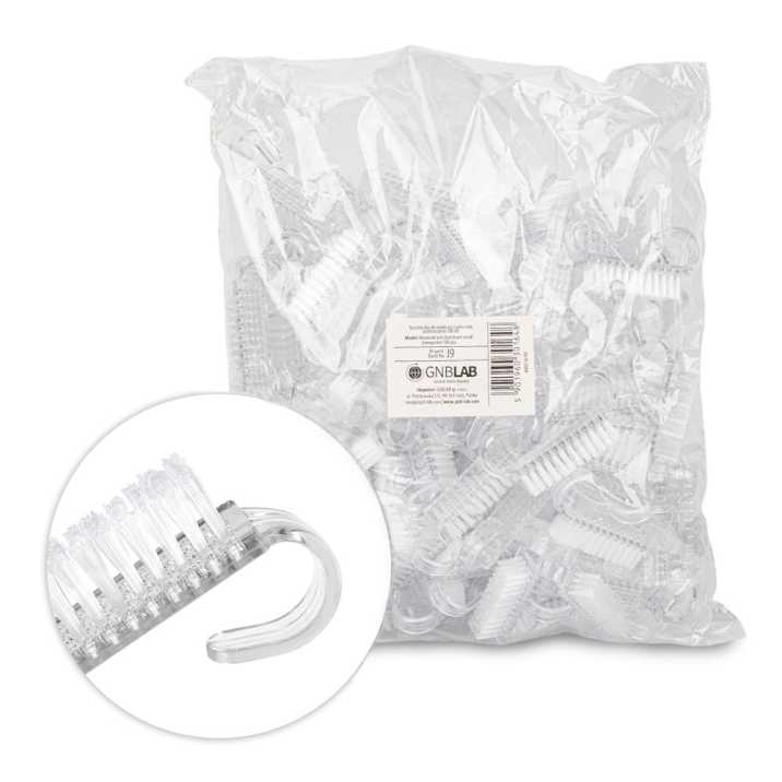 Szczoteczka do manicure i pyłu mała przezroczysta 100szt