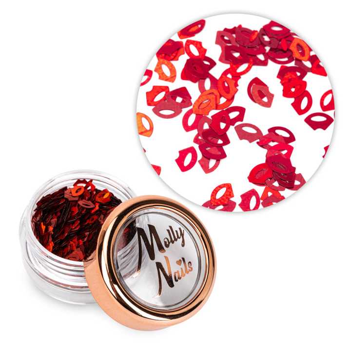 Ozdoba do paznokci czerwone usta Molly Nails 2g