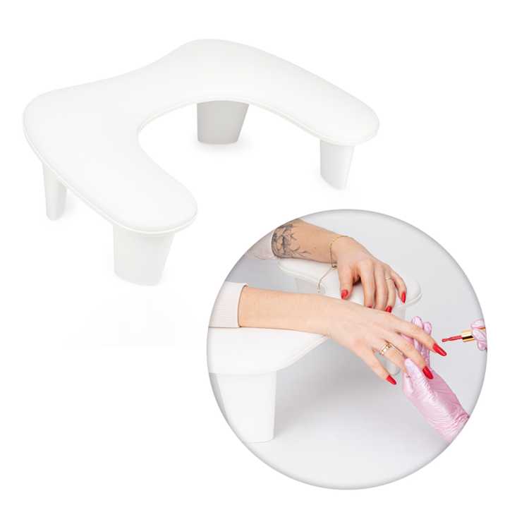 Podpórka do manicure na nóżkach Molly Nails biała