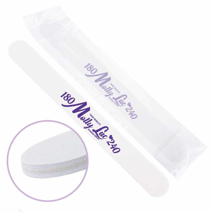 Double-sided nail file Safe Package MollyLac simple standard - 180/240 CU-41